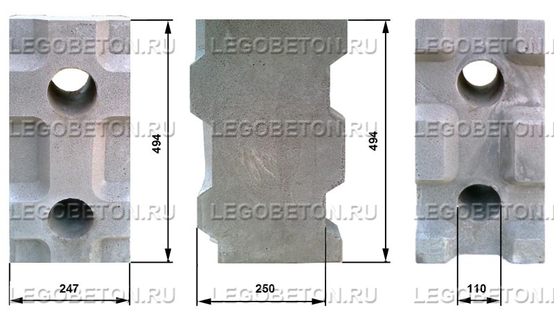Форма для бетонных блоков BLUE MOLDS® 2400-600-600