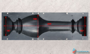 точные размеры пластиковой формы бетонной балясины №1