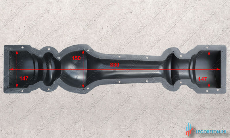 точные размеры формы для бетонной балясины №3