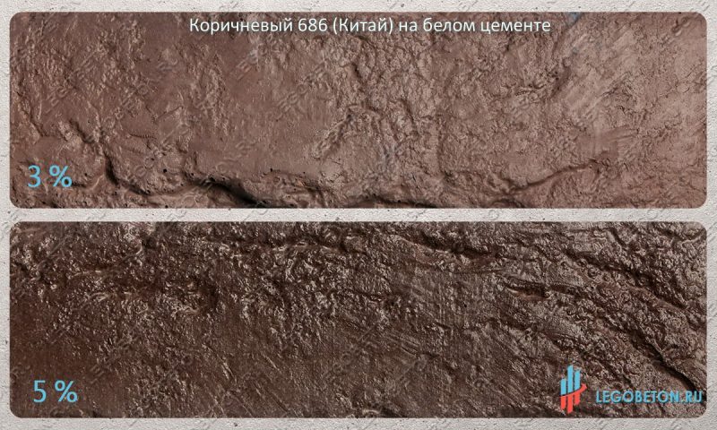 окраска белого бетона коричневым пигментом 686 (китай)