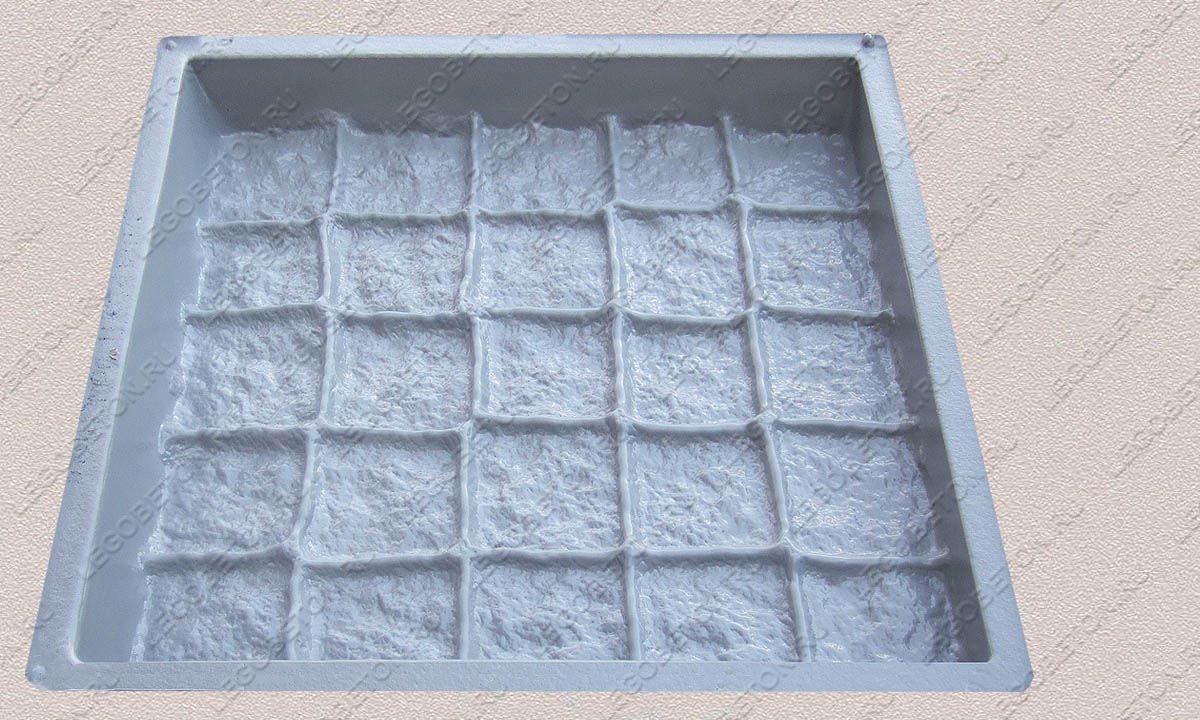 пластиковая форма для тротуарной плитки из бетона Квадрат «Гранитная мостовая» купить, форма для тротуарной плитки из бетона Квадрат «Гранитная мостовая» цена