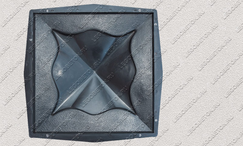 пластиковая форма для изделий из бетона Крышка столба забора "Медуза" , 4-х скатная купить, форма для изделий из бетона Крышка столба забора "Медуза" , 4-х скатная цена