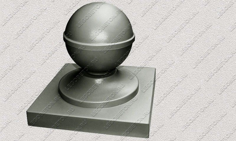 пластиковая форма для изделий из бетона Навершие забора №10 «Шар» купить, форма для изделий из бетона Навершие забора №10 «Шар» цена