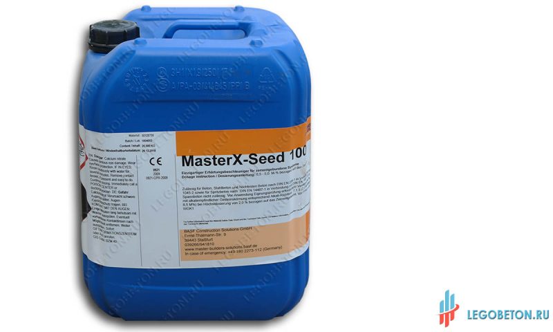 ускоритель схватывания цемента master x-seed 100 (20 кг)