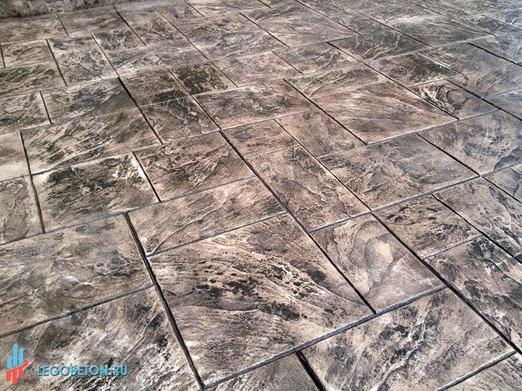 Штампованный бетон тесаный камень-03