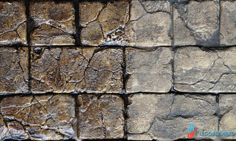 печатный бетон с эффектом мокрого камня-1