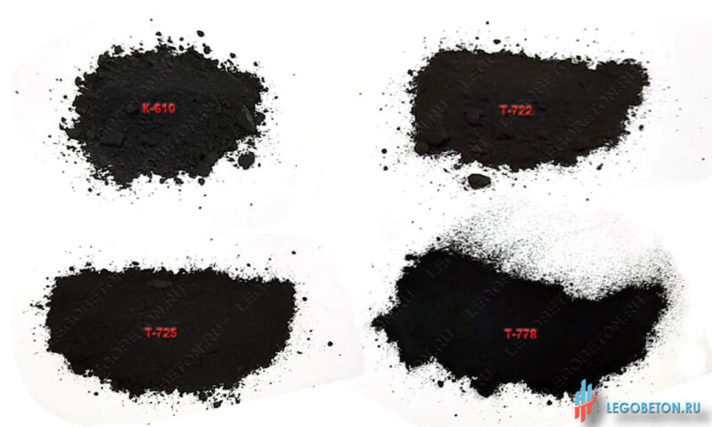 сравнение черных железооксидных пигментов